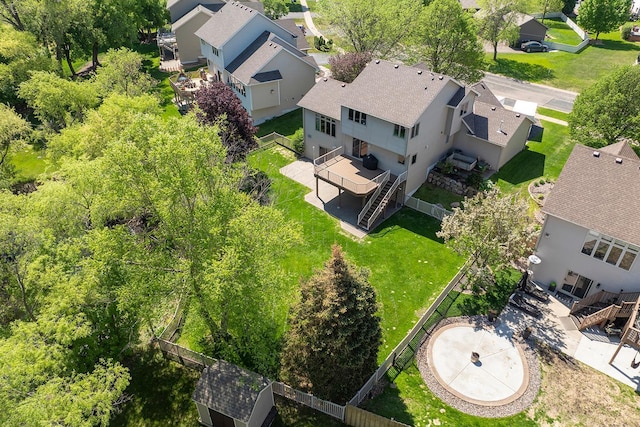 aerial view of residential area