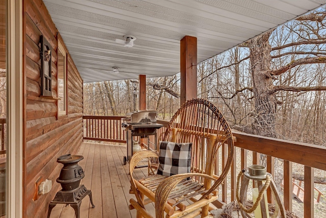26182 Jericho Rd, Saint Joseph Twp, MN 56301 - wooden porch featuring a grill
