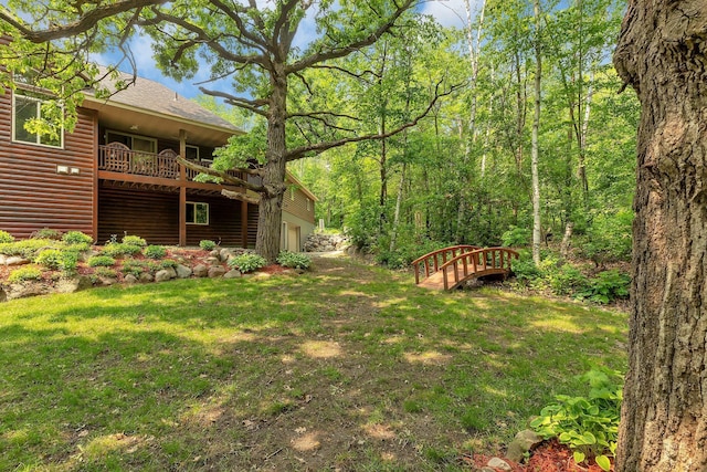 26182 Jericho Rd, Saint Joseph Twp, MN 56301 - view of grassy yard featuring a deck
