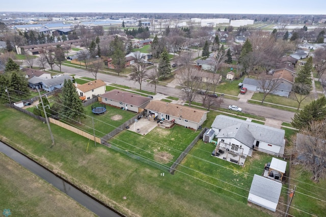 aerial perspective of suburban area