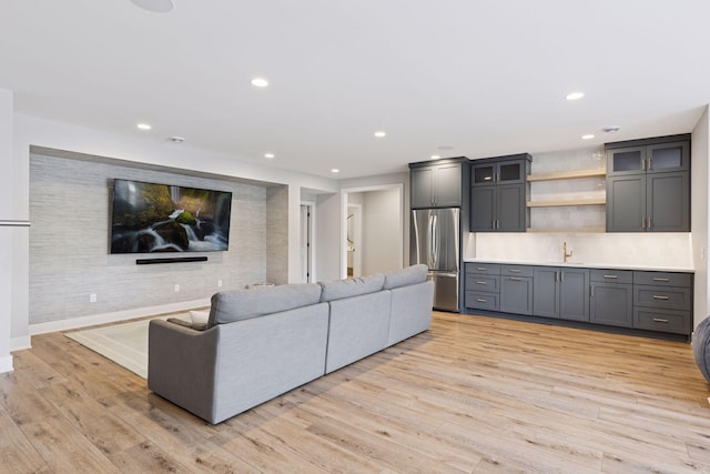 7450 73rd Ct N, Grant, MN 55082 - living area with light wood-style flooring, recessed lighting, and baseboards