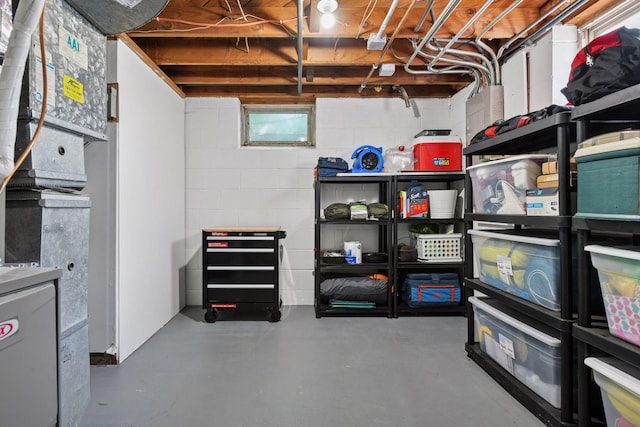 view of storage area
