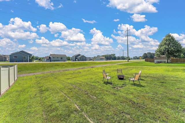 1106 Maplewood Ave SW, Isanti, MN 55040 - view of yard with a fire pit