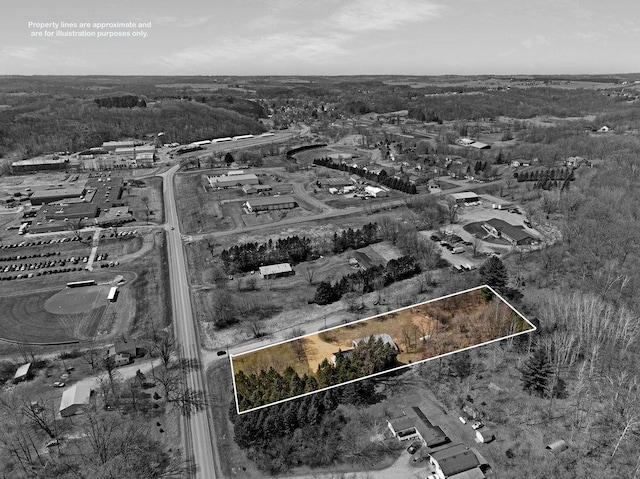 birds eye view of property