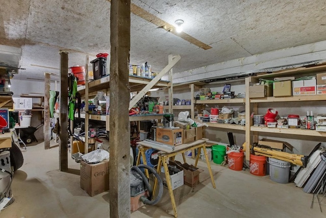 view of storage area