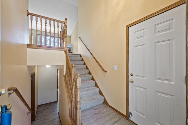 17813 224th Ave NW, Big Lake, MN 55309 - stairway featuring wood finished floors and baseboards