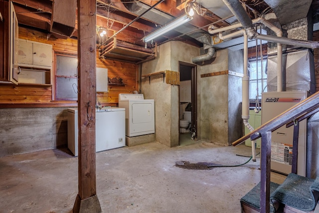 123 Thomas Hill Rd, Jackson, MN 56143 - unfinished below grade area with washer and clothes dryer