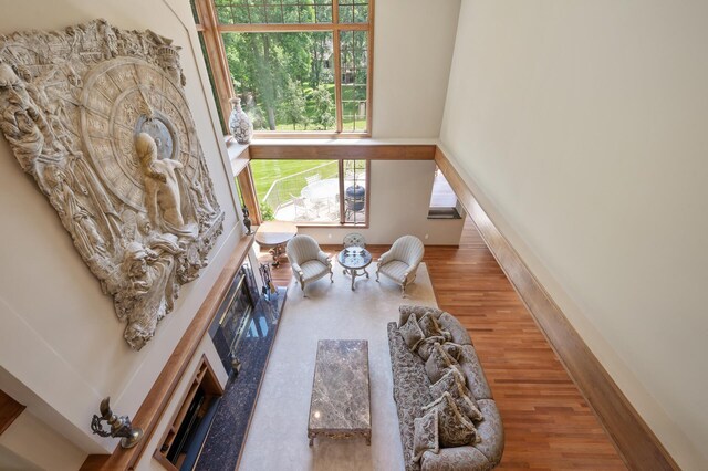 4325 Trillium Ln W, Minnetrista, MN 55364 - living room with wood finished floors and a high ceiling