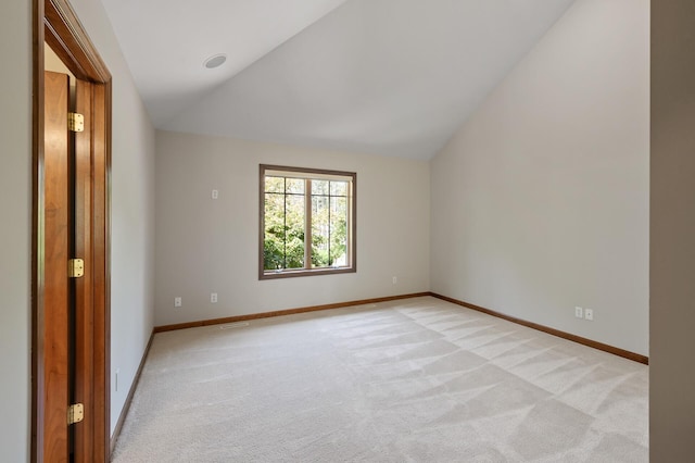 4325 Trillium Ln W, Minnetrista, MN 55364 - unfurnished room featuring light carpet and vaulted ceiling