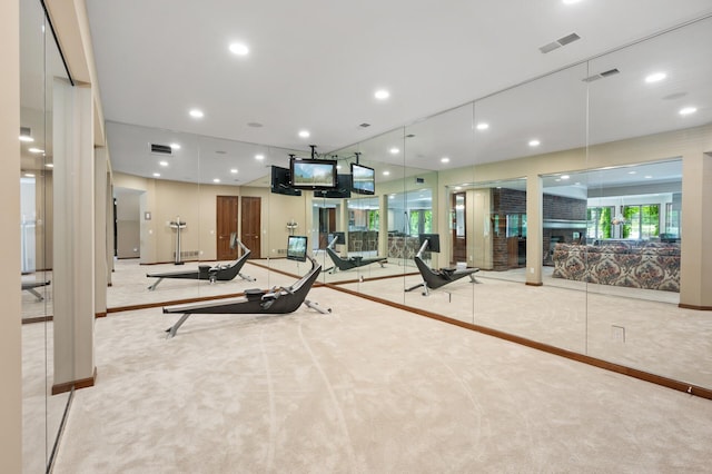 4325 Trillium Ln W, Minnetrista, MN 55364 - exercise room with carpet and recessed lighting