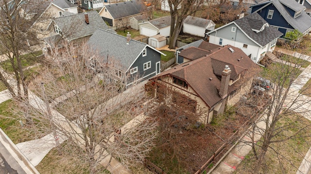 aerial view featuring a residential view