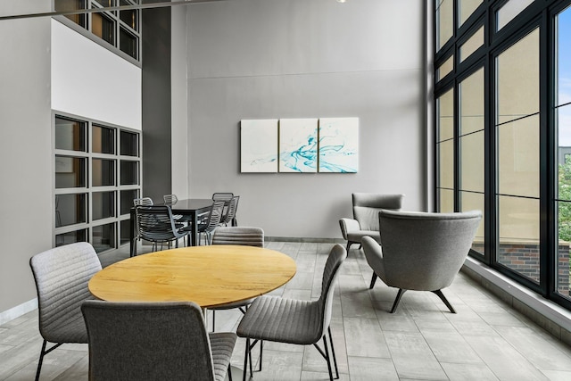 2565 Franklin Ave Unit 109, Saint Paul, MN 55114 - dining area with a high ceiling