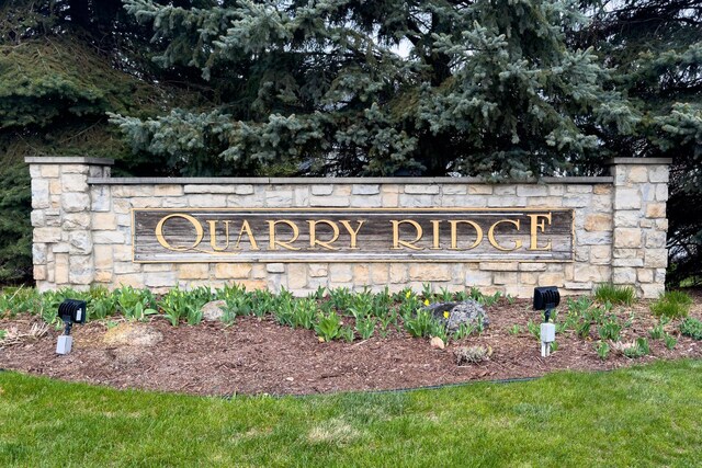 view of community sign