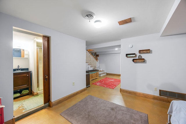 1114 6th St, Mankato, MN 56001 - kitchen with baseboards and concrete floors