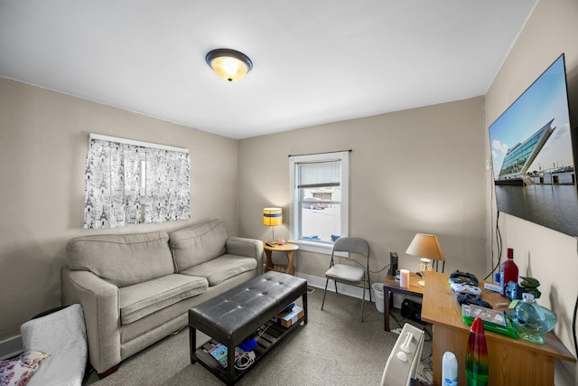 1114 6th St, Mankato, MN 56001 - carpeted living area with baseboards