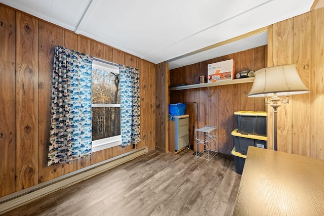 storage area with baseboard heating