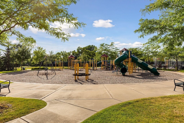 community playground with fence