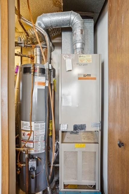 utilities featuring gas water heater