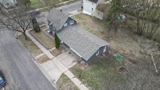 view from above of property