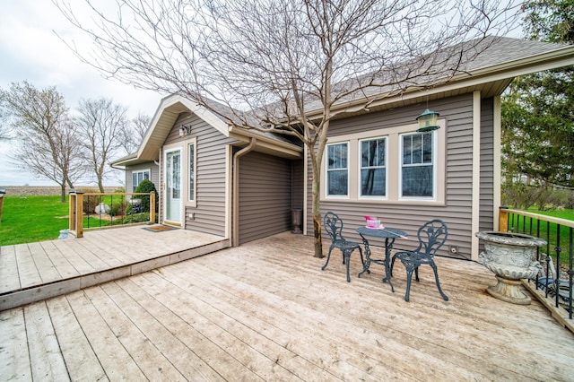 view of wooden deck