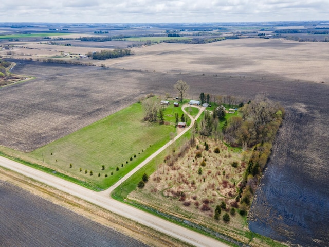 drone / aerial view featuring a rural view