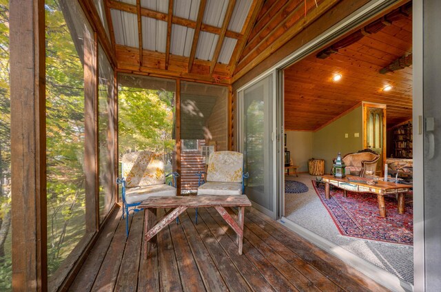 51641 Edgewater Rd, Spring Lake, MN 56680 - sunroom with vaulted ceiling and healthy amount of natural light