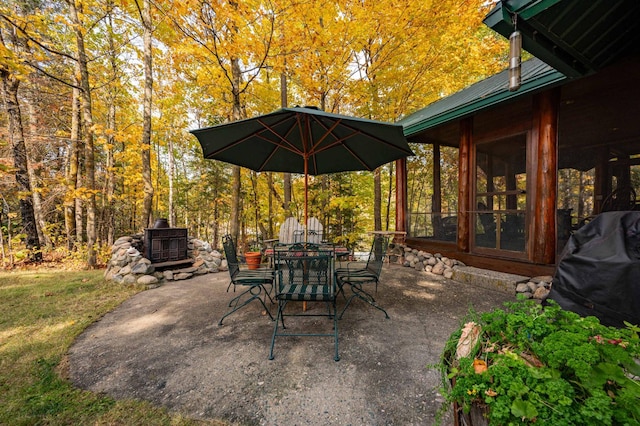 51641 Edgewater Rd, Spring Lake, MN 56680 - view of patio featuring outdoor dining area