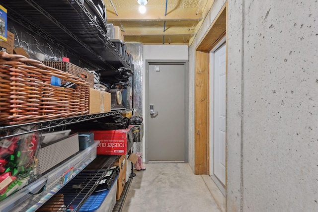 view of storage area