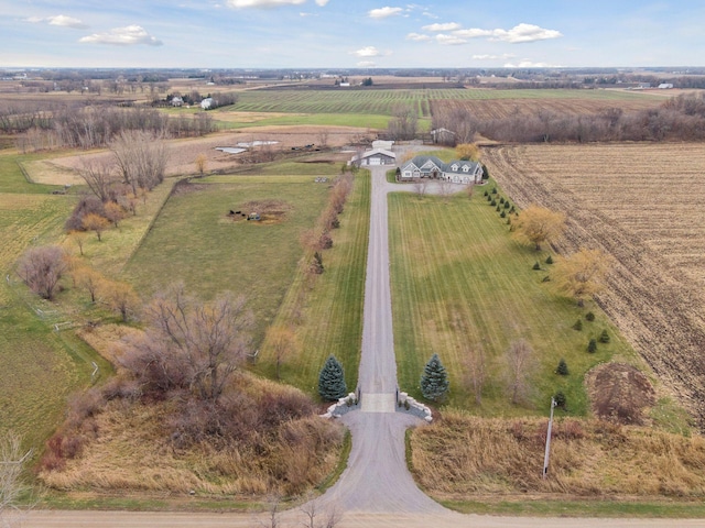bird's eye view featuring a rural view
