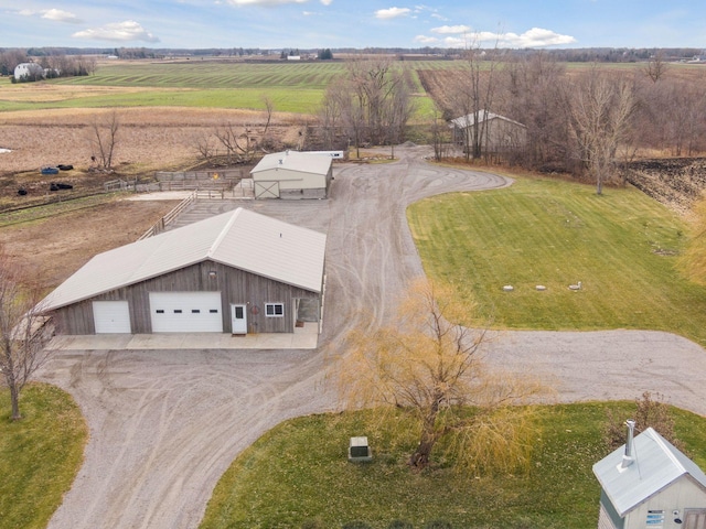 drone / aerial view featuring a rural view