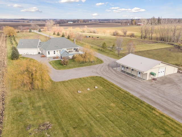 aerial view featuring a rural view