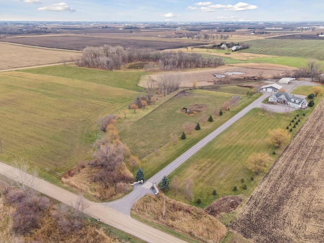 drone / aerial view featuring a rural view