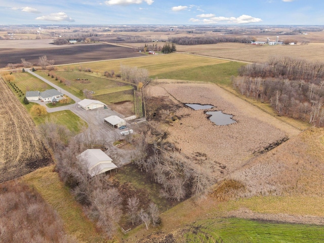 aerial view featuring a rural view