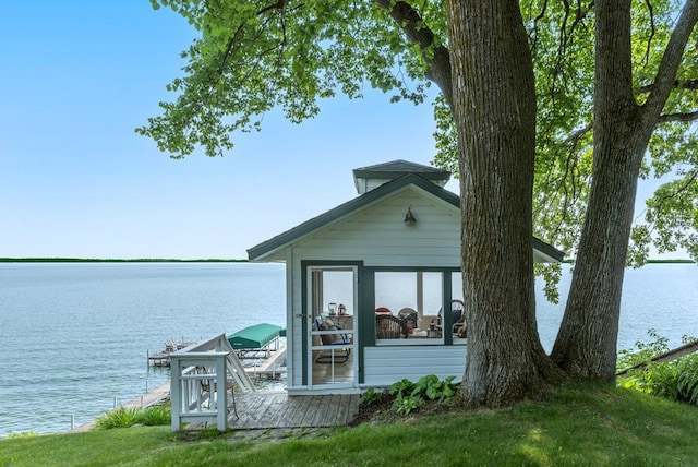 9472 Rocky Point Trl, Lake Shore, MN 56468 - dock area featuring a water view