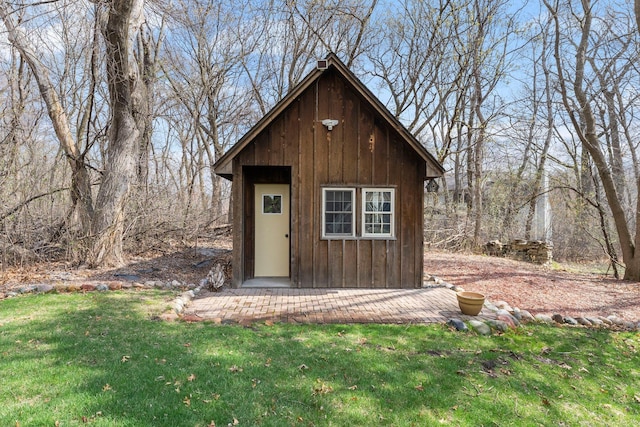 view of shed