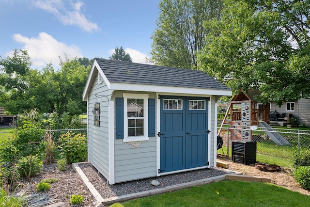11 6th Ave S, Sartell, MN 56377 - view of shed featuring a fenced backyard