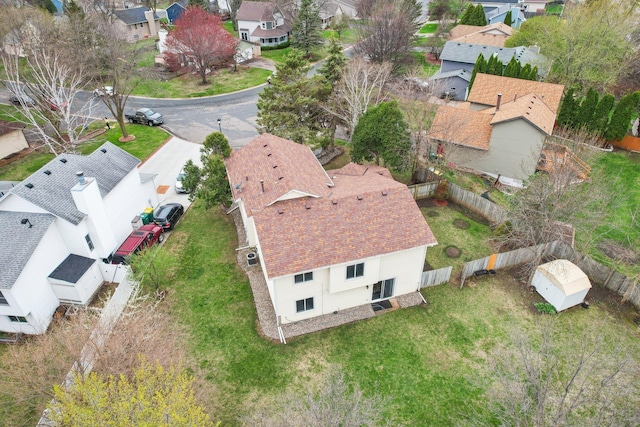 aerial view featuring a residential view