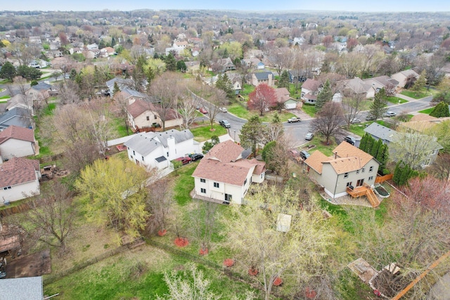 bird's eye view featuring a residential view