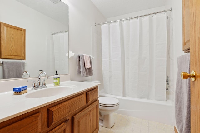 1283 Bidwell St, West Saint Paul, MN 55118 - bathroom featuring toilet, shower / tub combo, and vanity