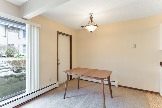 4566 Cedar Lake Rd S Unit 3, Saint Louis Park, MN 55416 - home office with baseboard heating and light colored carpet