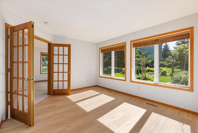 2228 White Pine Ct, Hudson, WI 54016 - spare room with french doors and light wood-style floors