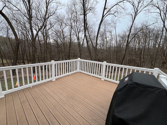 deck with area for grilling