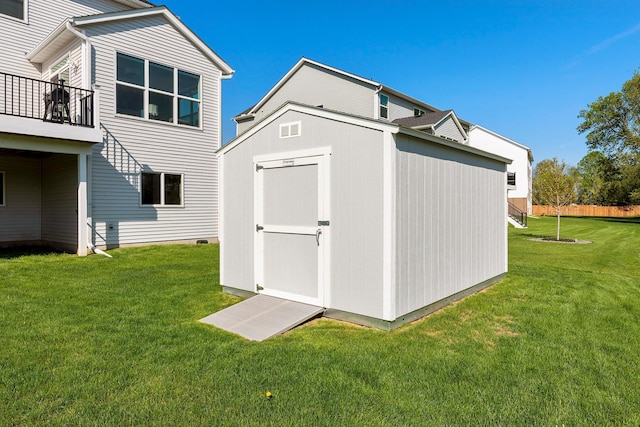 view of shed