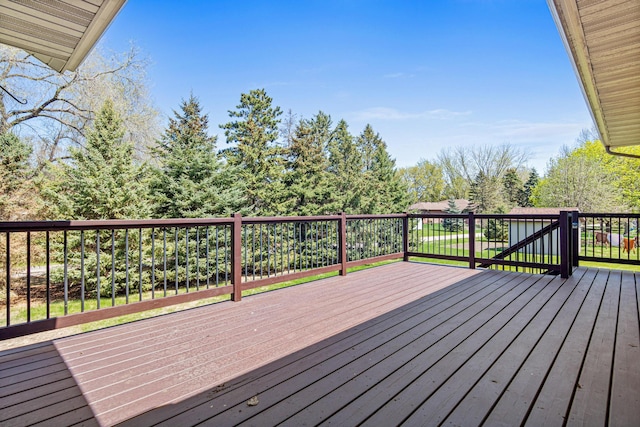 view of wooden deck