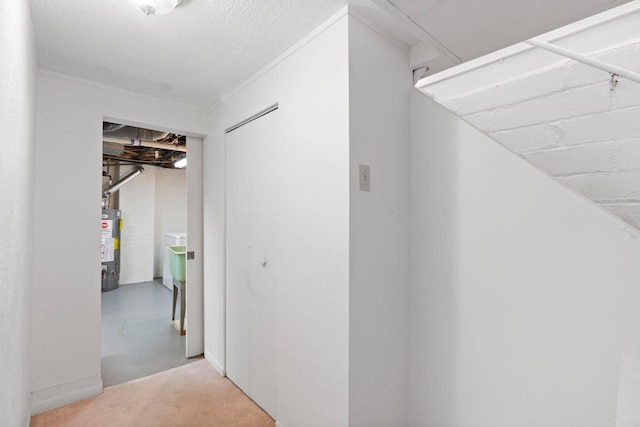 hall featuring gas water heater