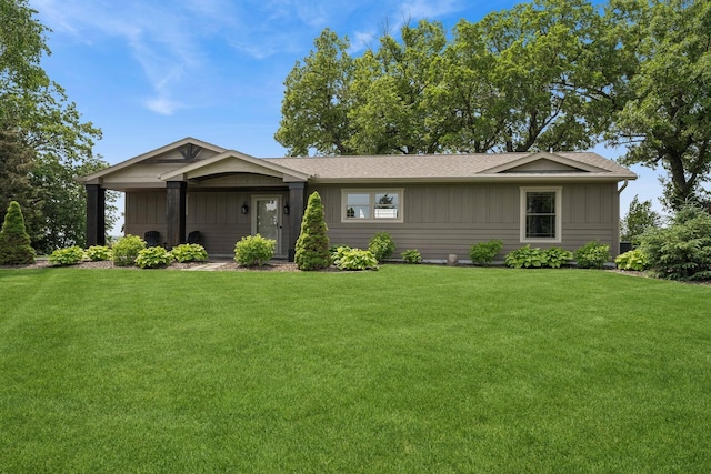 11831 Gulden Ave NW, Maple Lake, MN 55358 - ranch-style house with a front lawn and roof with shingles