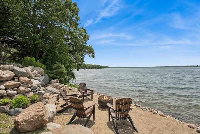 11831 Gulden Ave NW, Maple Lake, MN 55358 - water view with an outdoor fire pit