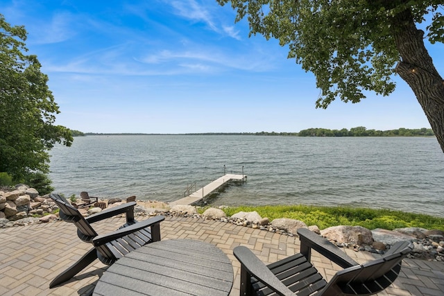 11831 Gulden Ave NW, Maple Lake, MN 55358 - dock with a water view and a patio area