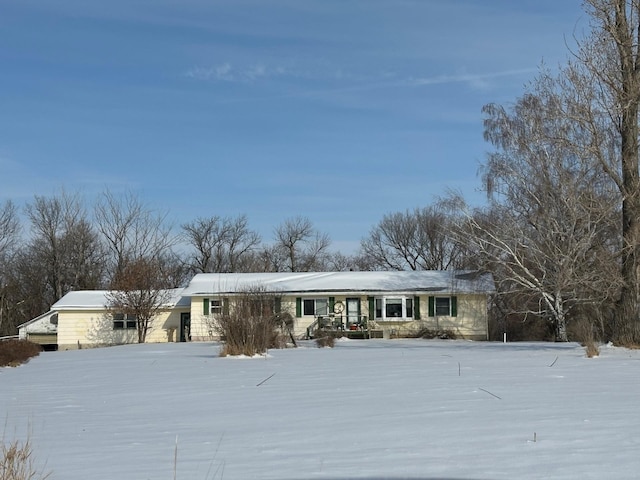 view of single story home
