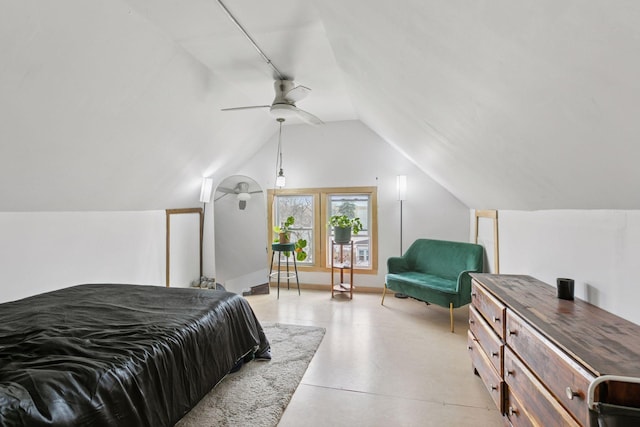 650 Pierce St NE, Minneapolis, MN 55413 - bedroom with a ceiling fan and lofted ceiling